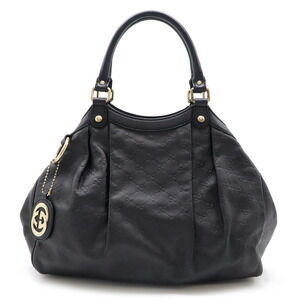 Gucci Sukey Guccissima Tote Bag Handbag Black Leather